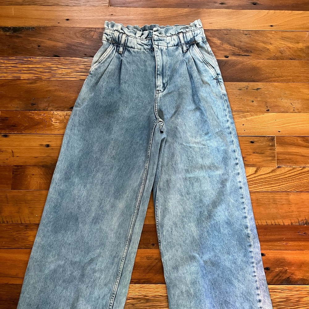 Denim Bershka Wide Leg High Waisted Jeans